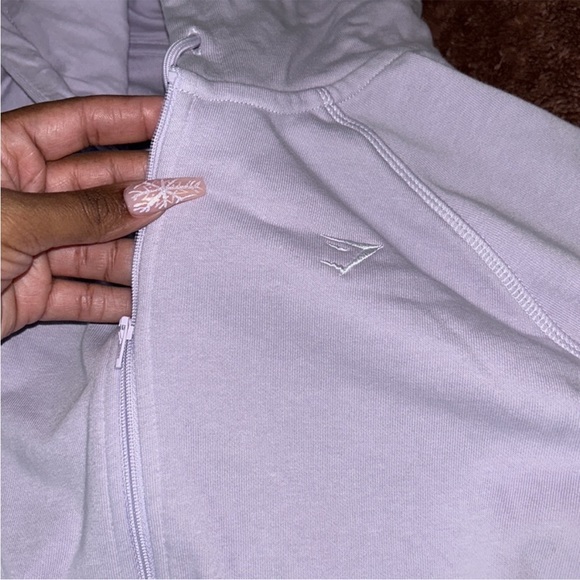 Gymshark Lilac purple zip up hoodie - Picture 5 of 7